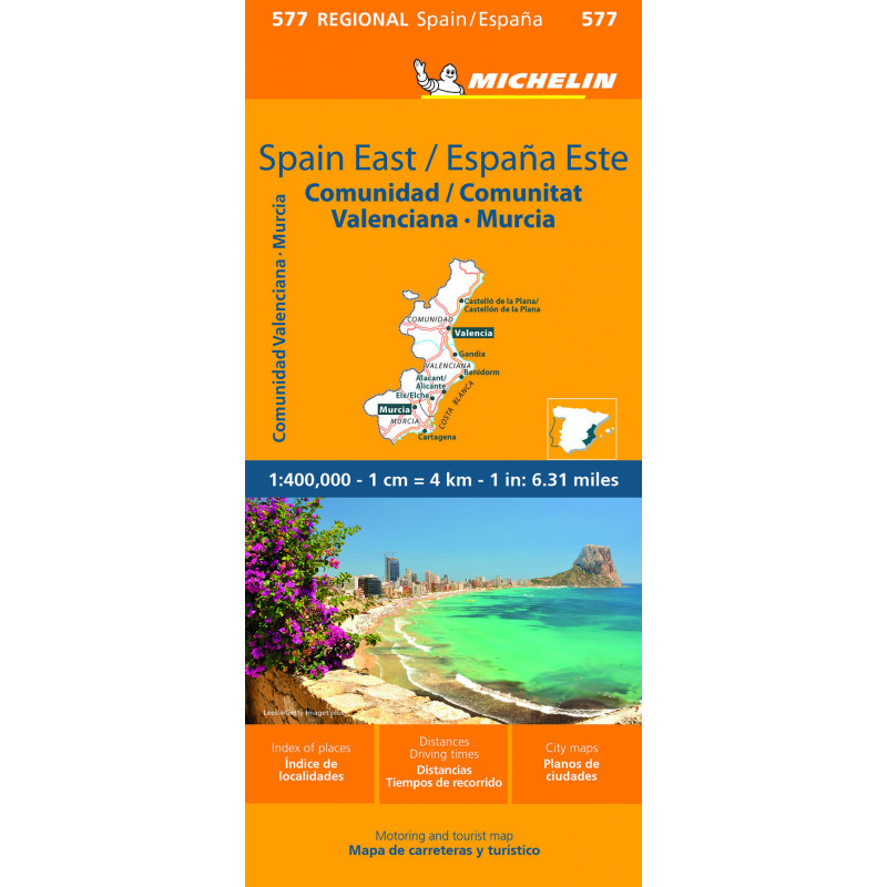 MAPA REGIONAL ESPAÑA ESTE - COMUNIDAD VALENCIANA, MURCIA 11577