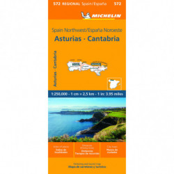 MAPA REGIONAL ESPAÑA NOROESTE - ASTURIAS, CANTABRIA 11572