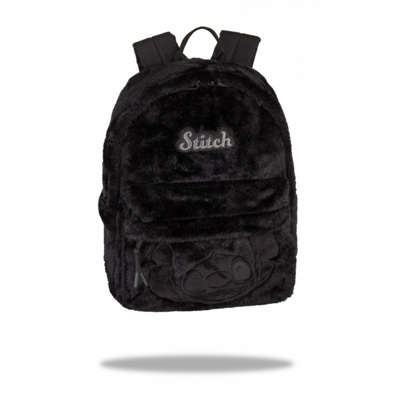 Mochila grande Stitch Black Fluffy