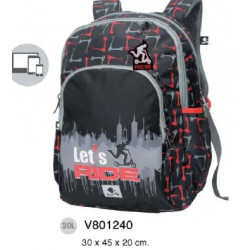 MOCHILA ESCOLAR GRANDE LET`S RIDE BUSQUETS