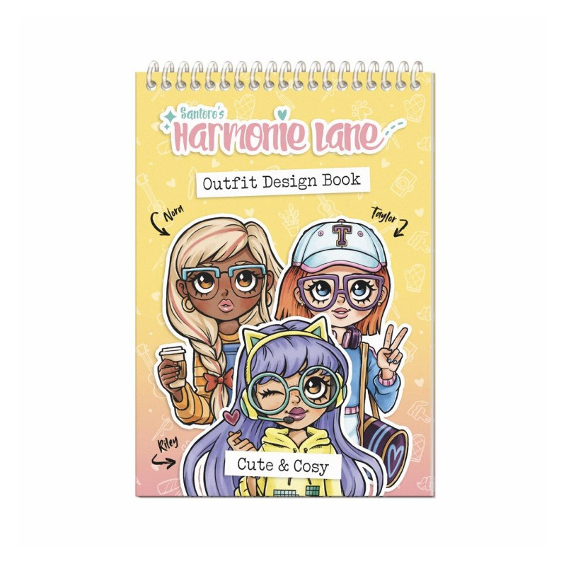Cuaderno diseña tu outfit Harmonie Lane Cute and Cosy – Santoro