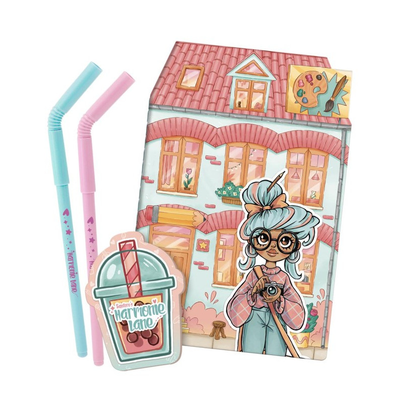 Cuaderno A5 con notas adhesivas y 2 bolígrafos Harmonie Lane Charlotte – Santoro