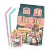Cuaderno A5 con notas adhesivas y 2 bolígrafos Harmonie Lane Victoria – Santoro