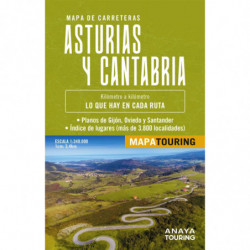 MAPA DE CARRETERAS ASTURIAS Y CANTABRIA 1: 340000 (DESPLEGABLE)