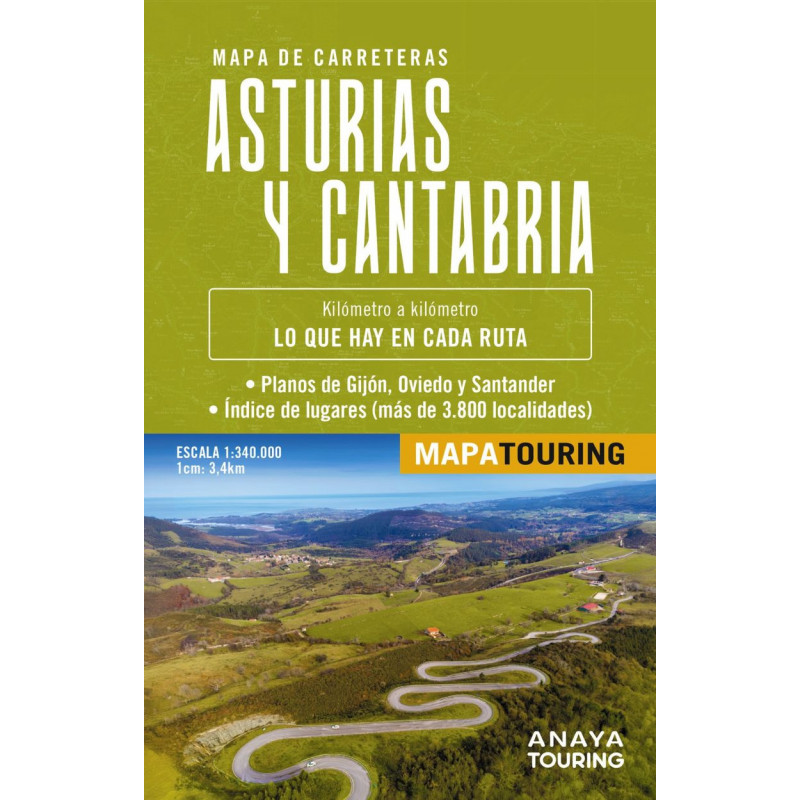 MAPA DE CARRETERAS ASTURIAS Y CANTABRIA 1: 340000 (DESPLEGABLE) MAPA DE CARRETERAS ASTURIAS Y CANTABRIA 1: 340000 (DESPLEGABLE)