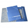 Carpeta con Gomas Folio con Solapas Azul