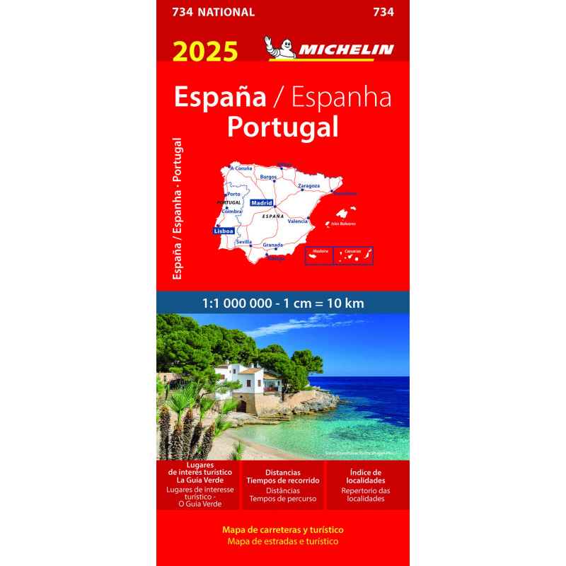 MAPA NATIONAL ESPAÑA / ESPANHA, PORTUGAL 2025 11734