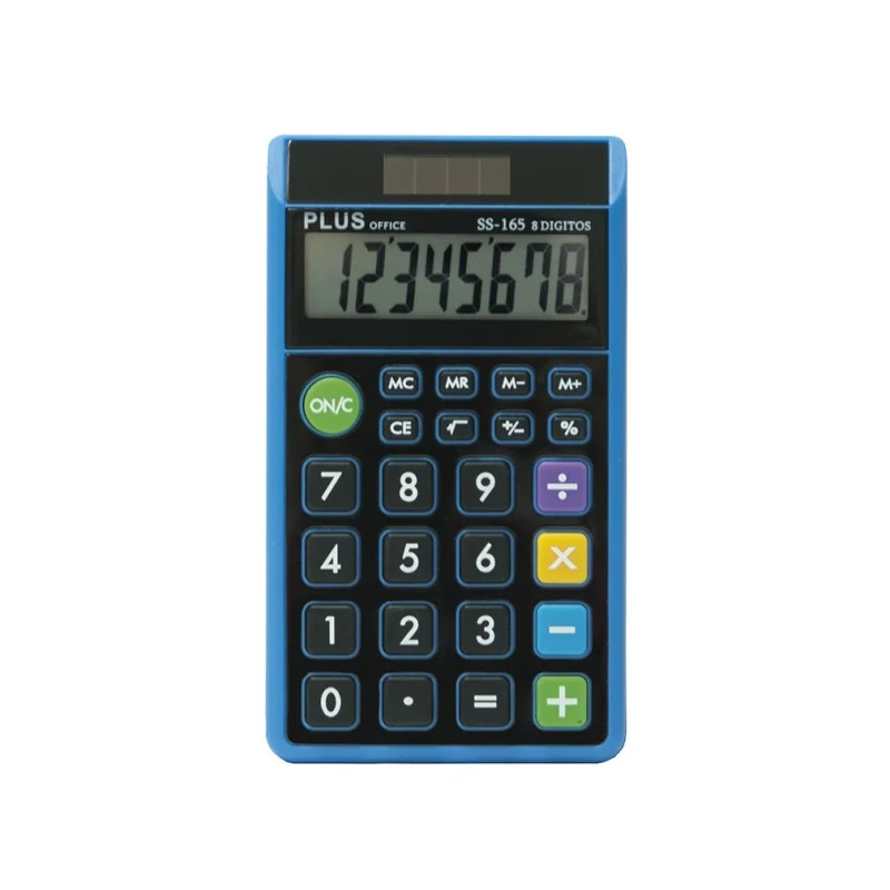 Calculadora Plus Office SS 165 Negro/Azul Calculadora Plus Office SS 165 Negro/Azul