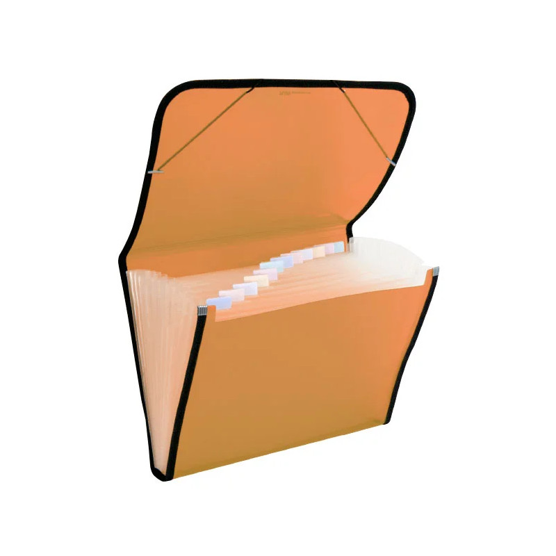 Carpeta A4+ con Gomas y Fuelle 12 sep - NARANJA