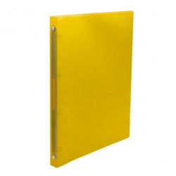 Carpeta Flexible A4 4 Anillas 16mm - AMARILLO