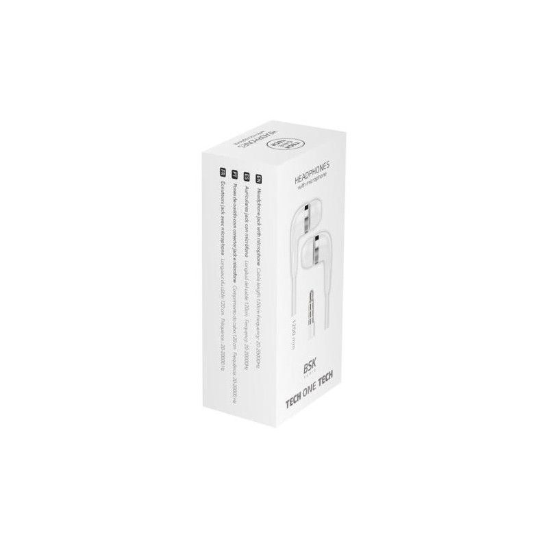 Auriculares intrauditivos tech one tec2905/ con micrófono/ jack 3.5/ blancos