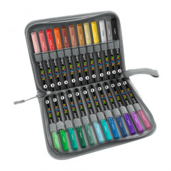Rotuladores Acrílicos Campus Acrylic Punta Pincel Estuche Cremallera 24 colores