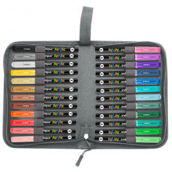 Rotuladores Acrílicos Campus Acrylic Punta Pincel Estuche Cremallera 24 colores