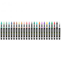 Rotuladores Acrílicos Campus Acrylic Punta Pincel Estuche Cremallera 24 colores