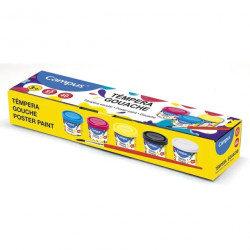 Témpera Campus College 40 ml 5 Colores + Pincel