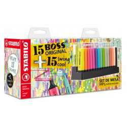 Set Stabilo Original 15 Boss + 15 Swing Cool