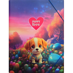 CARPETA SOLAPAS - PUPPIES GLOBO - SENFORT