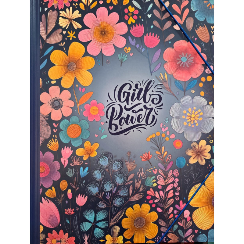 CARPETA SOLAPAS - FLOWERS MULTI - SENFORT