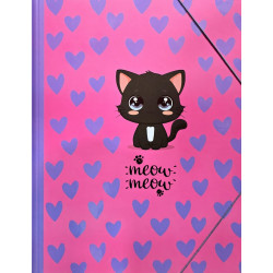 CARPETA SOLAPAS -  CATS ROSA - SENFORT