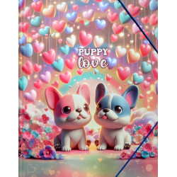 CARPETA SOLAPAS -  PUPPIES CORAZON - SENFORT