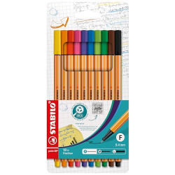 Rotulador Punta Fibra Stabilo Point-88 Estuche /10 ud.