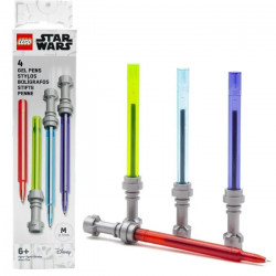LEGO BOLIGRAFOS STAR WARS SABLES LASER PACK 4 UNIDADES