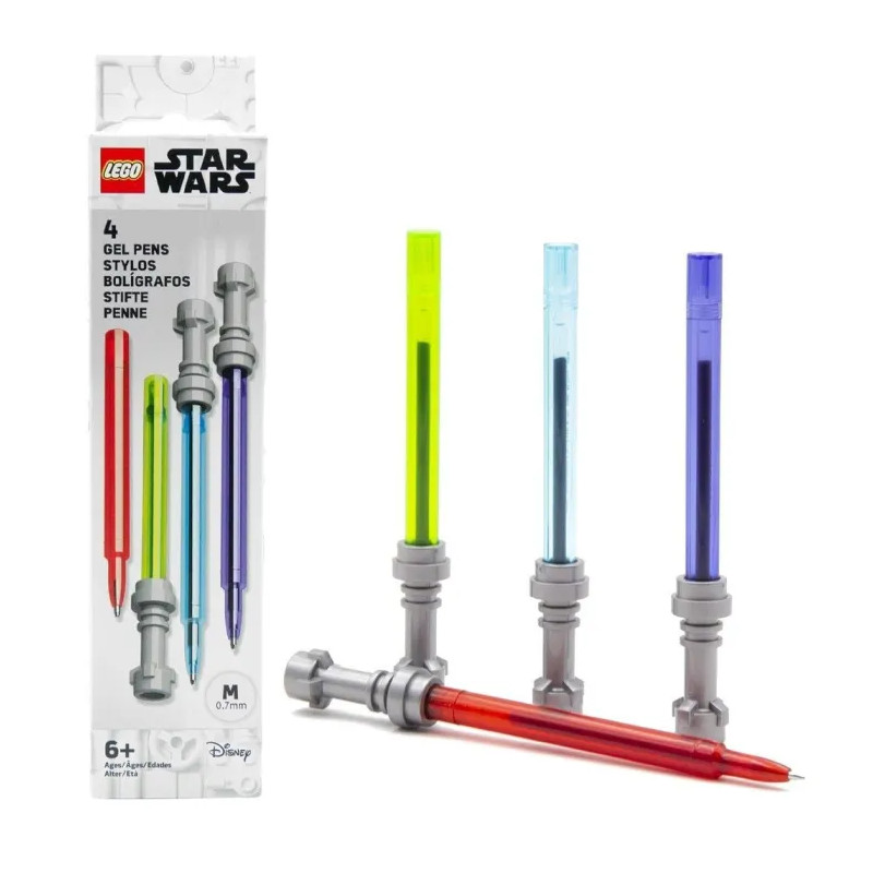 LEGO BOLIGRAFOS STAR WARS SABLES LASER PACK 4 UNIDADES
