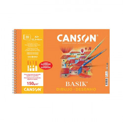 Bloc de Dibujo A3+ Canson Basik Espiral 20 Hojas 150g. Liso