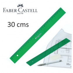 Regla Faber-Castell Gama Verde Plástico 30 cm.