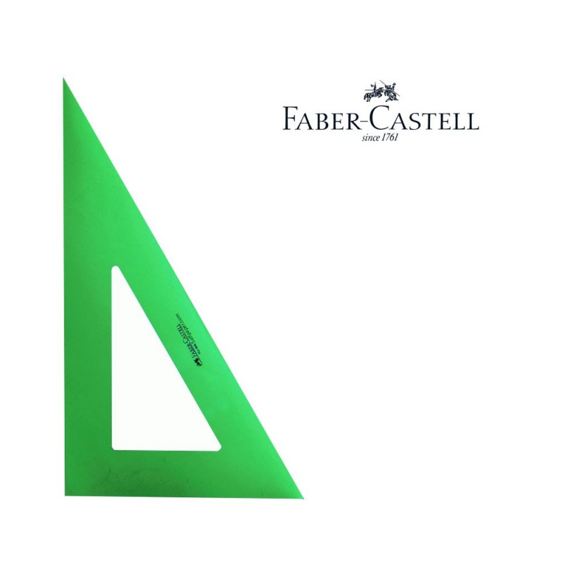 Cartabón Faber-Castell Gama Verde Plástico 25 cm. Cartabón Faber-Castell Gama Verde Plástico 25 cm.
