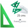Cartabón Faber-Castell Gama Verde Plástico 25 cm. Cartabón Faber-Castell Gama Verde Plástico 25 cm.