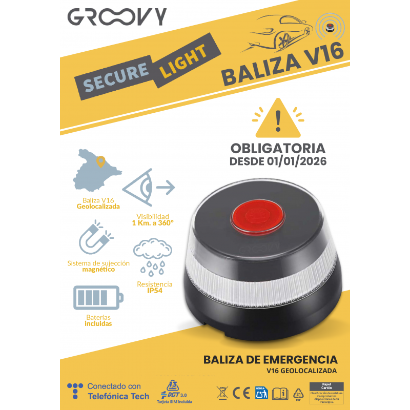 Baliza V16 Homologada y Geolocalizada DGT 3.0 Baliza V16 Homologada y Geolocalizada DGT 3.0
