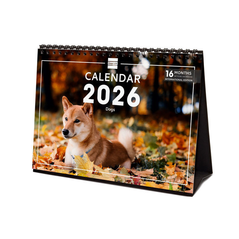 2026 * Desk Calendar Dogs Intl