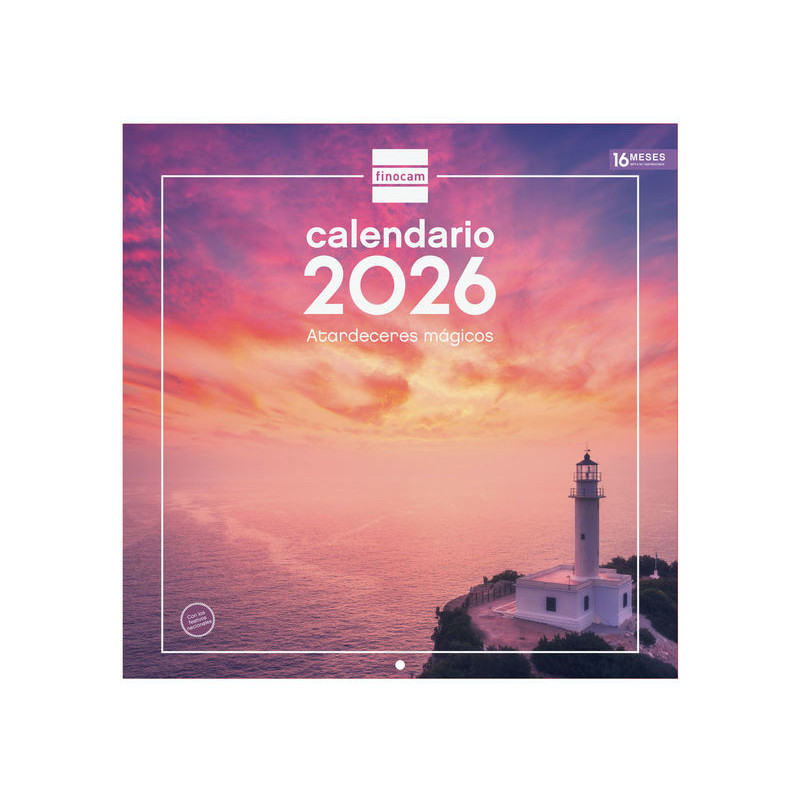 2026 * Calendario Pared 30X30 Atardeceres Magicos
