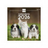2026 * Calendario Pared 30X30 Perros Y Gatos