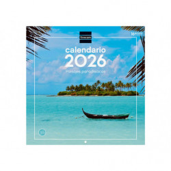 2026 * Calendario Pared 30X30 Paisajes Paradisiacos