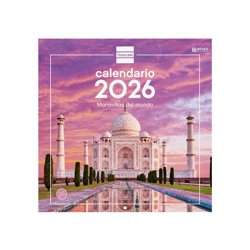 2026 * Calendario Pared 30X30 Maravillas Mundo