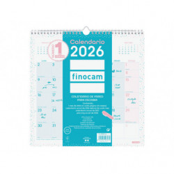 2026 * Calendario Pared Chic Es30X30 Turquesa