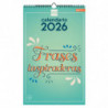 2026 * Calendario Pared Espiral 25X40 Frases Inspiradoras