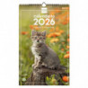 2026 * Calendario Pared Espiral 25X40 Gatitos