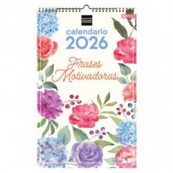 2026 * Calendario Pared Espiral 25X40 Frases Motivadoras
