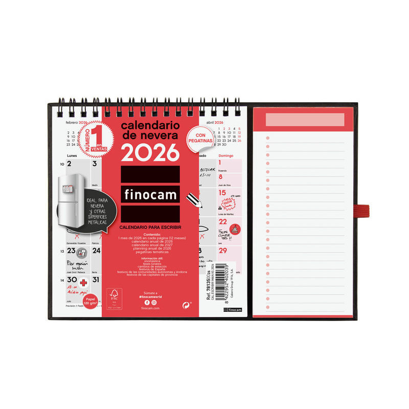 2026 * Calendario Escribir Iman Xs