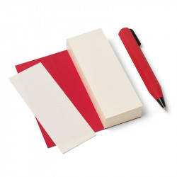 Shorty Pen Set FABRIANO rojo - Boligrafo + Bloc