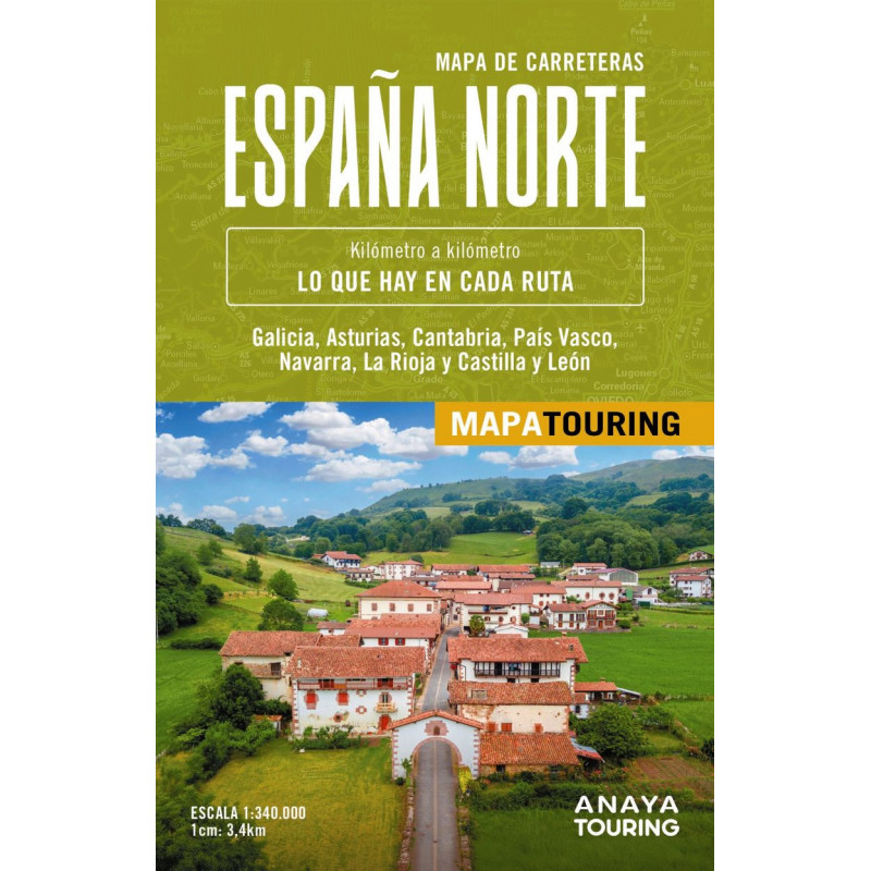 MAPA DE CARRETERAS DE ESPAÑA NORTE 1: 340000
